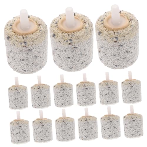 Happyyami 15個 水族館エアストーン 水槽用エアストーン エアストーンポンプ ディフューザー 空気 噴水 エアポンプアクセサリー アクアリウム用バブルストーン 水族館の泡石 砂、プラスチック