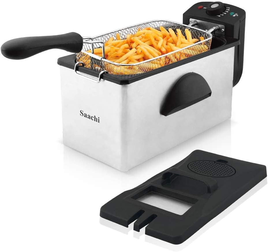 3L Deep Fryer NL-DF-4751-ST, Stainless Steel, Adjustable Temperature up to 190°C, Large Frying Basket, Removable Inner Pan, Overheat Protection, 2000W