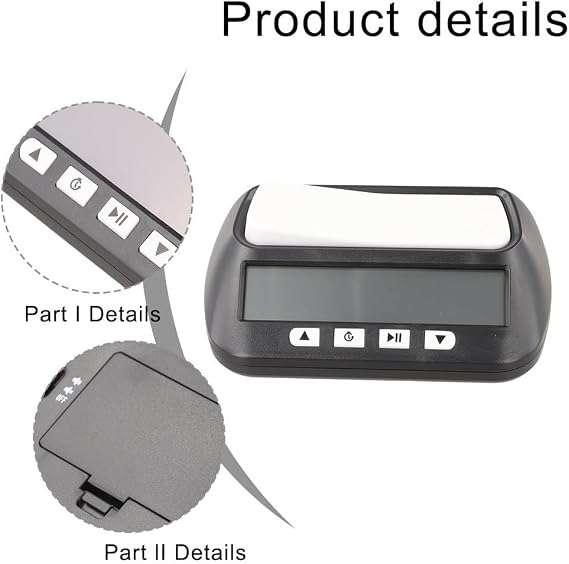 Plastic Chess Clock with Alarm and Memory Function(Black)