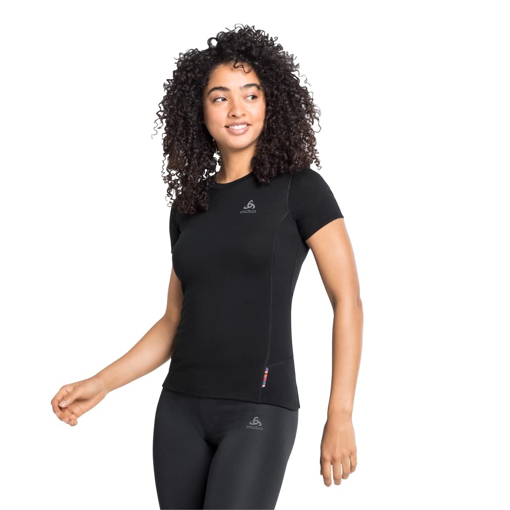 Odlo Damen 100% Merino 200 Gramm_110821 Funktionsunterwäsche Kurzarm Shirt (1er Pack)