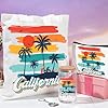 Chuangdi 4 Pcs California Travel Gifts Set Canvas Bag Cosmetic bag 16 oz Tumbler and Keychain California City Souvenirs for Christmas Traveler Friend Lover Sister Gifts #4