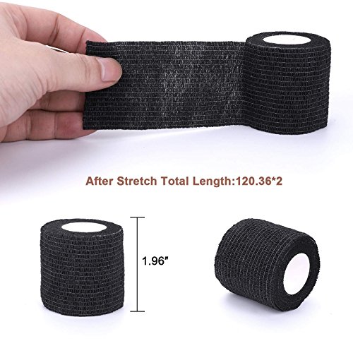 Self-Adhesive Cohesive Wrap Bandage Flexible Stretch Tape Athletic Strong Elastic First Aid Tape For Wrist, Ankle Sprains, Swelling 6 Packs, 2Inch X 5Yards #TOP1