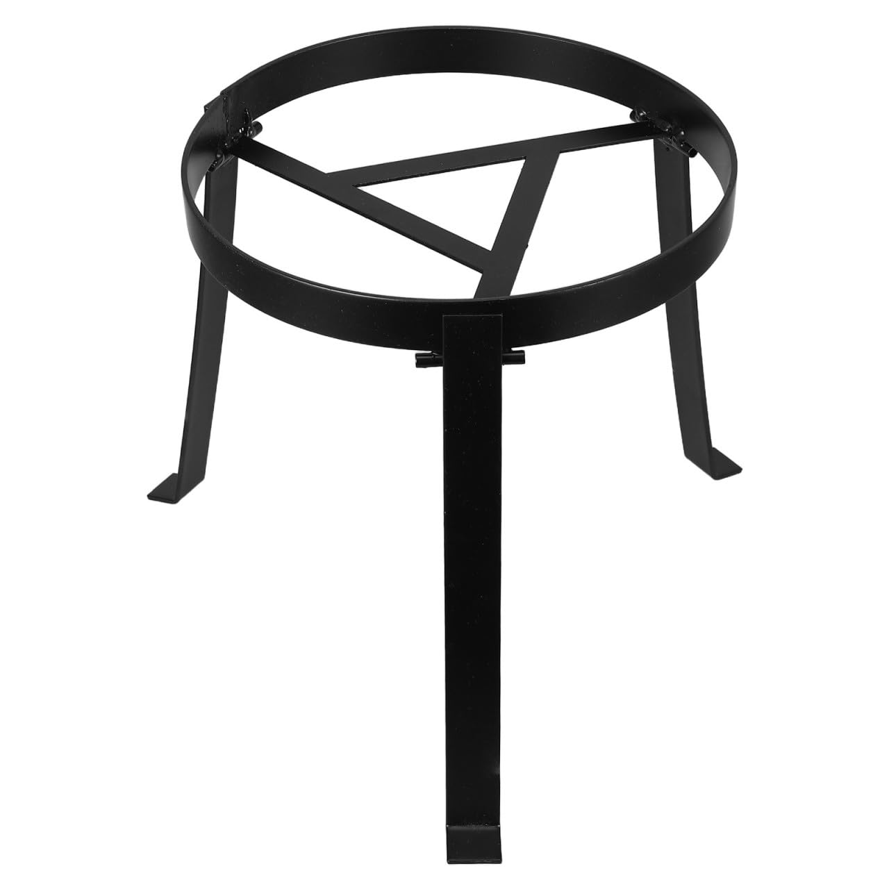 Trépied de Camping Pliable pour Feu de Camp, Barbecue Extérieur 25 Cm | Support Stable sans Outil, Acier Galvanisé Noir, Usage Randonnée, Compatible Bouilloires et Poêles