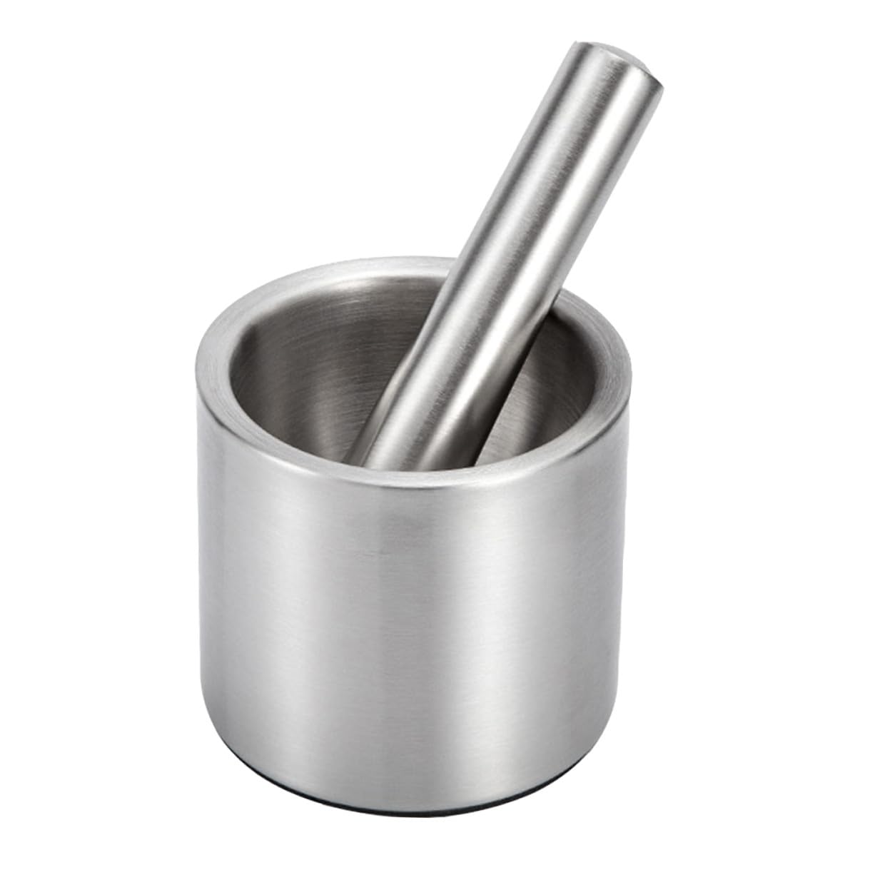 FUOYLOO Stainless Steel Grinding Bowl and Pestle Ergonomic Non-Slip Garlic Crusher for Crushing Spices and Chilis Wear-Resistant Mortar for Kitchen Use