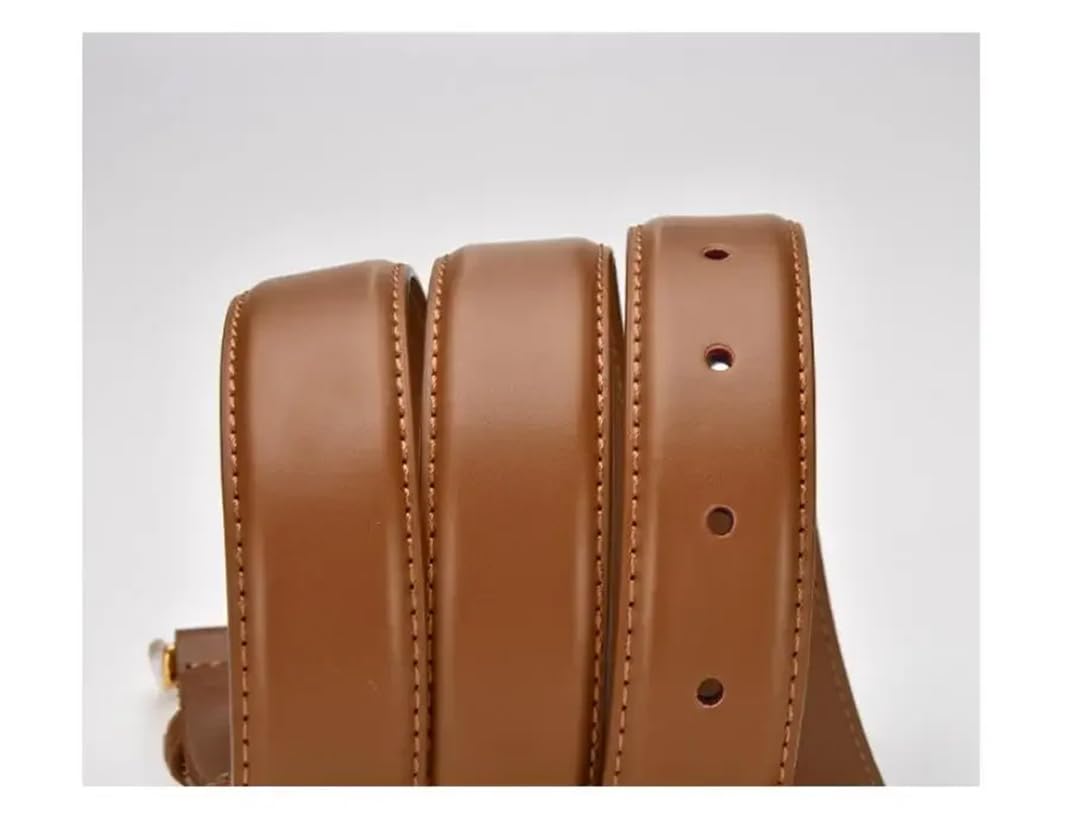 Cinturón de piel auténtica de diseño de lujo para mujer, hebilla de metal, cintura ajustable, cinturón casual para jeans
