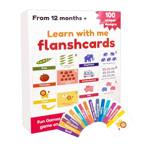 Tarjetas Flash | Aprenda números y juegue juegos de números | Tarjetas flash de número | Número de aprendizaje temprano y tarjetas de palabras | Juego de flash educativo de 100 piezas | Actividad