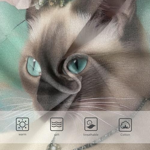 Funny Siamese Cat Toddler Girl Underwear, Cotton Underwear for Girls, 2T–8 Years3