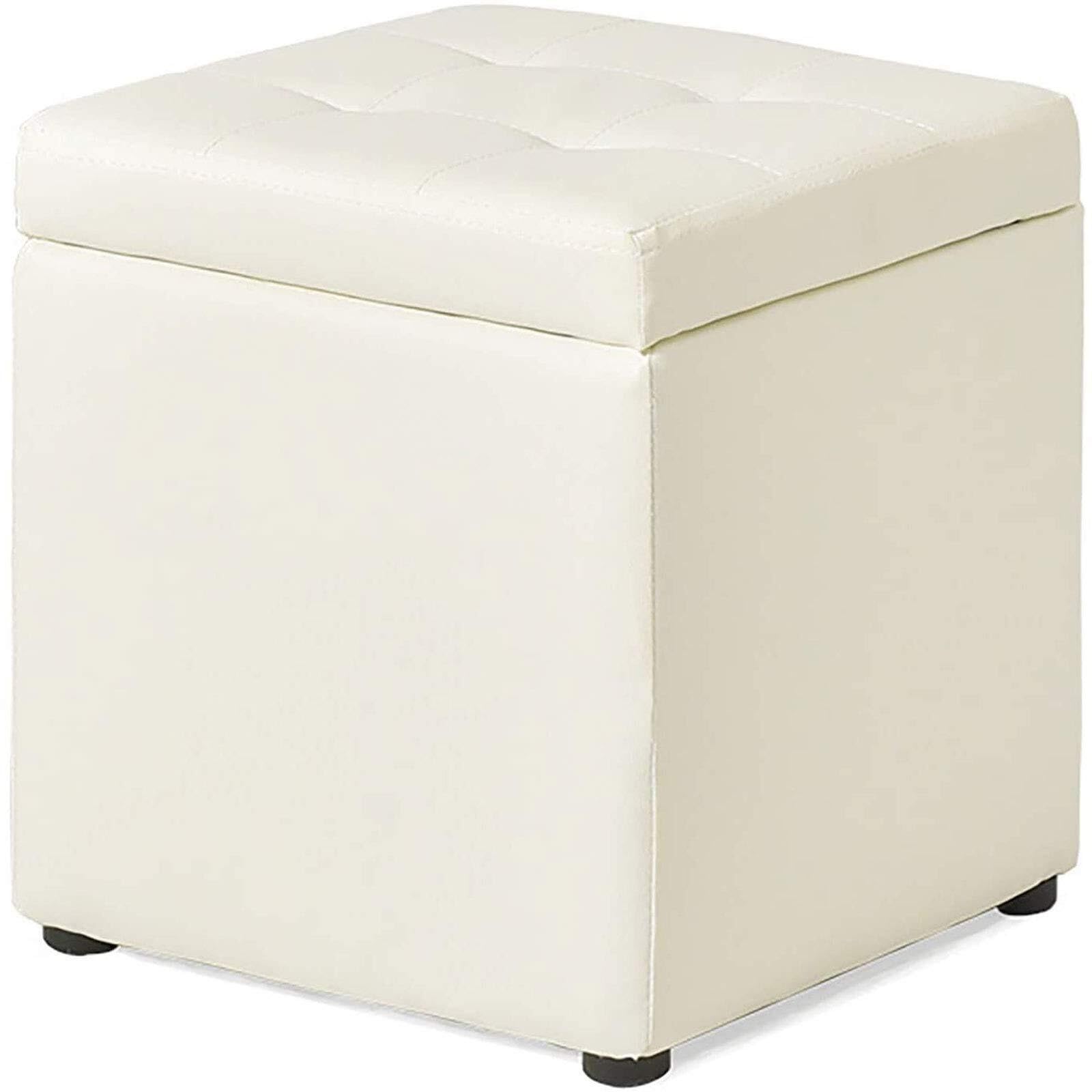 Tabouret de rangement blanc multiusage avec banc à chaussures de couloir