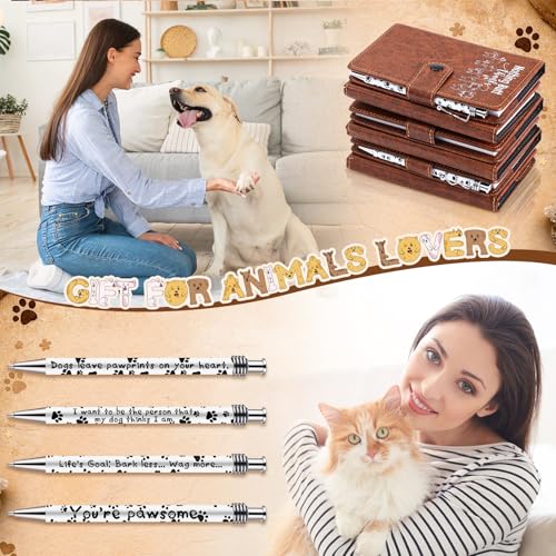 Carnet de notes vétérinaire couverture cuir écriture fluide avec stylo