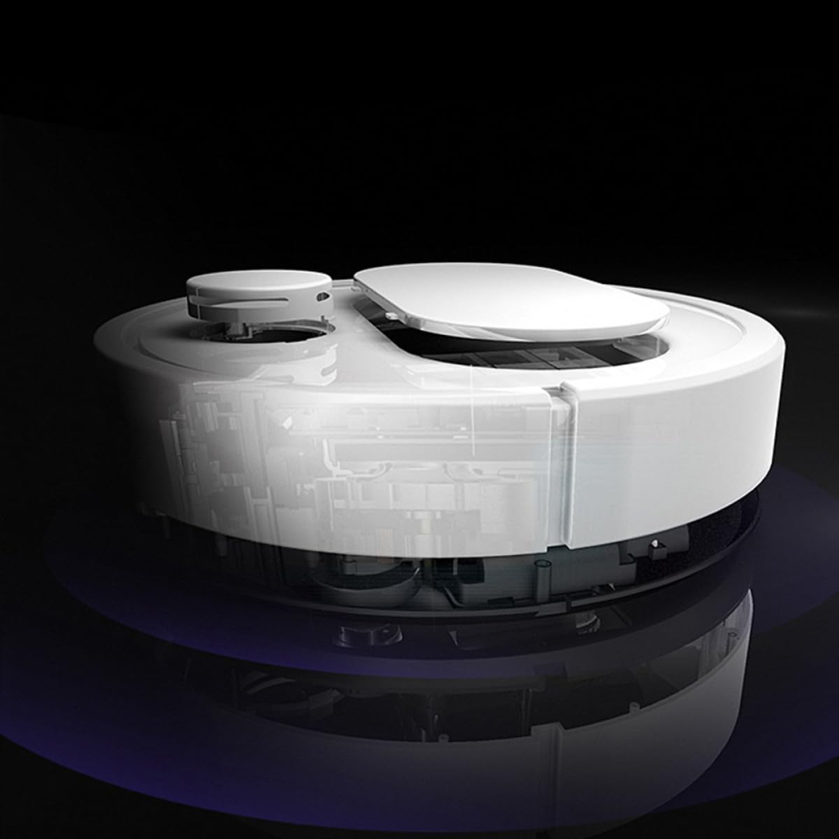 ABOOFAN Robot Barredor 3000 Mah para Suelos Planos Mármol, Aspiradora Función de Recogida de Polvo y Basura