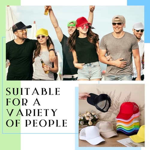 Image of 40 Pack Sublimation Blank Trucker Hat Bulk Wholesale Mesh Baseball Cap for Women Men DIY Hat Bar Party
