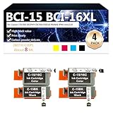 ❤【Dernière puce】 : notre cartouche d'encre BCI-15 BCI-16XL adopte la dernière puce intelligente, prête à être utilisée sur la machine et identifiée avec précision, garantissant une intégration transparente avec l'imprimante, fournissant un texte clair, des images claires et une compatibilité stable. Complétez facilement votre projet.