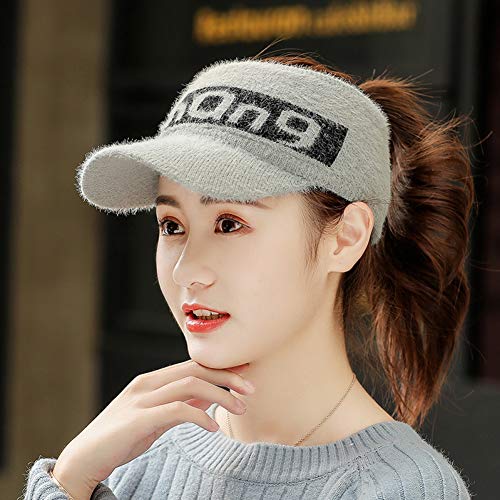 DMXYZZM Sombrero De Punto Sombrero De Invierno Mujer Invierno Salvaje Moda Dama Invierno Sombrero De Punto Cálida Lengua De Pato Sombrero De Copa Vacío