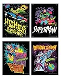 TRENDYPRINT DC Comics – Superman – Lifted Pop – Set of Four 8' x 10' Wall Art – Officially Licensed Collectibles – Retro Comic Book Classic Superman Action