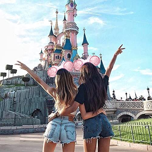 fanyity mouse ears sequin mouse ears headband for girls women halloween birthday party