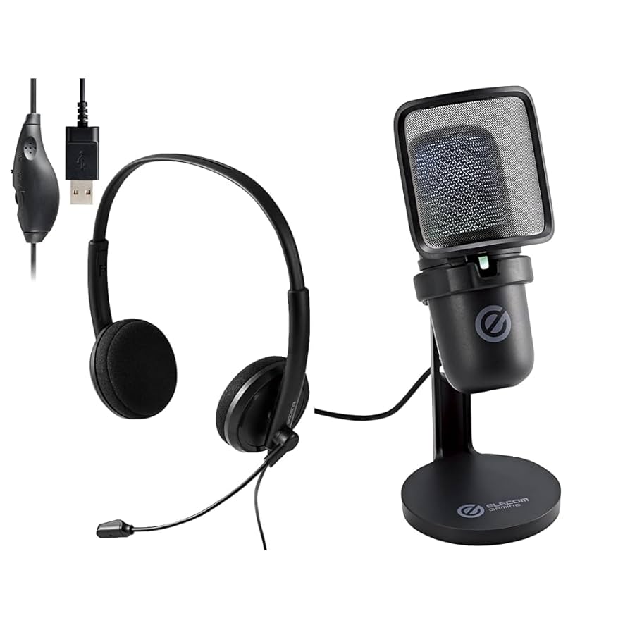 Amazon.co.jp: 【+コンデンサーマイク】エレコム ヘッドセット