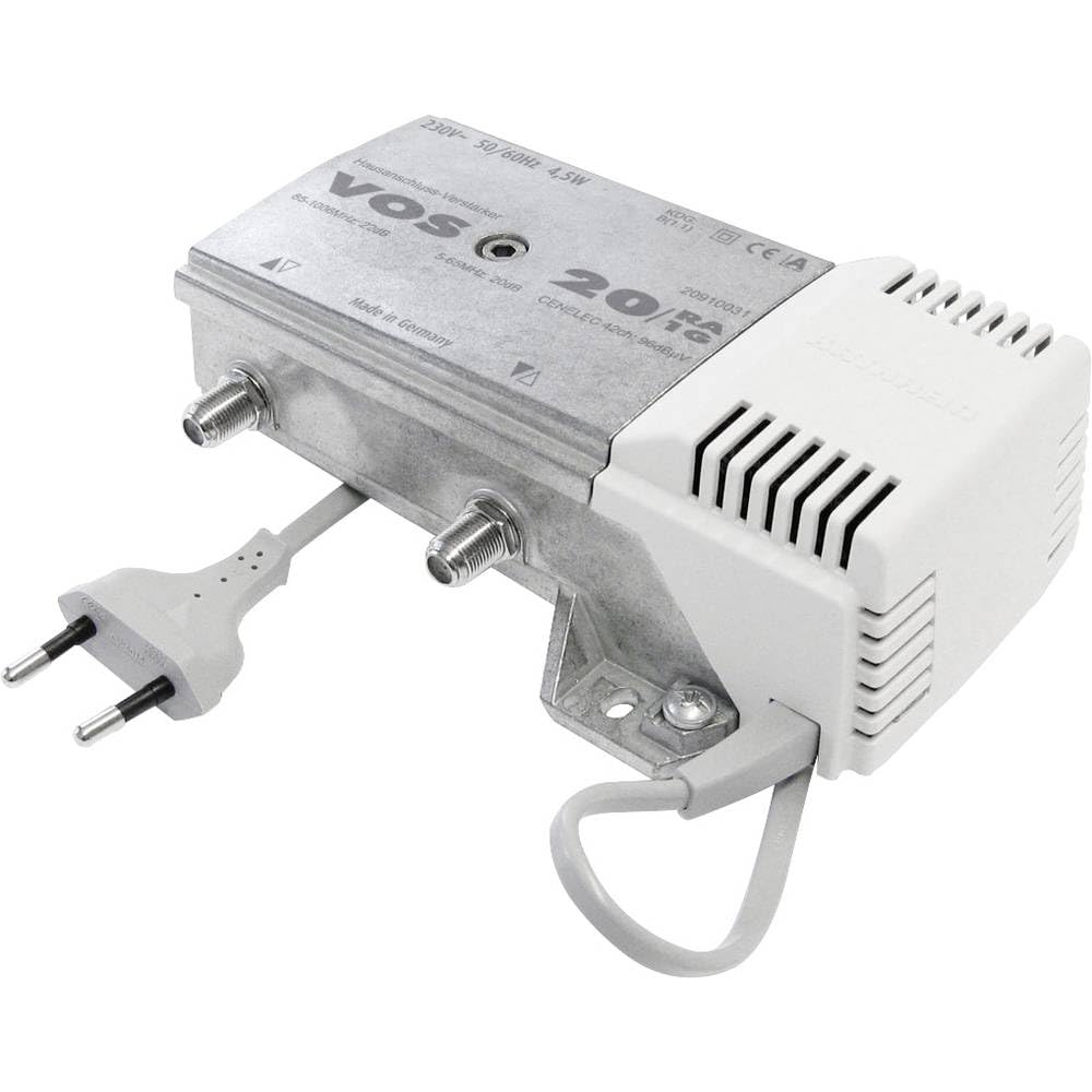 Kathrein VOS 20/RA-1G wzmacniacz przyłącza domowego (22 dB, 1006 MHz, cofanie 5-65 MHz, certyfikat KDG, do telewizorów kablowych)
