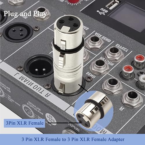 Adaptador XLR Hembra a Hembra 3 Pines Pack 2 piezas miniatura 4