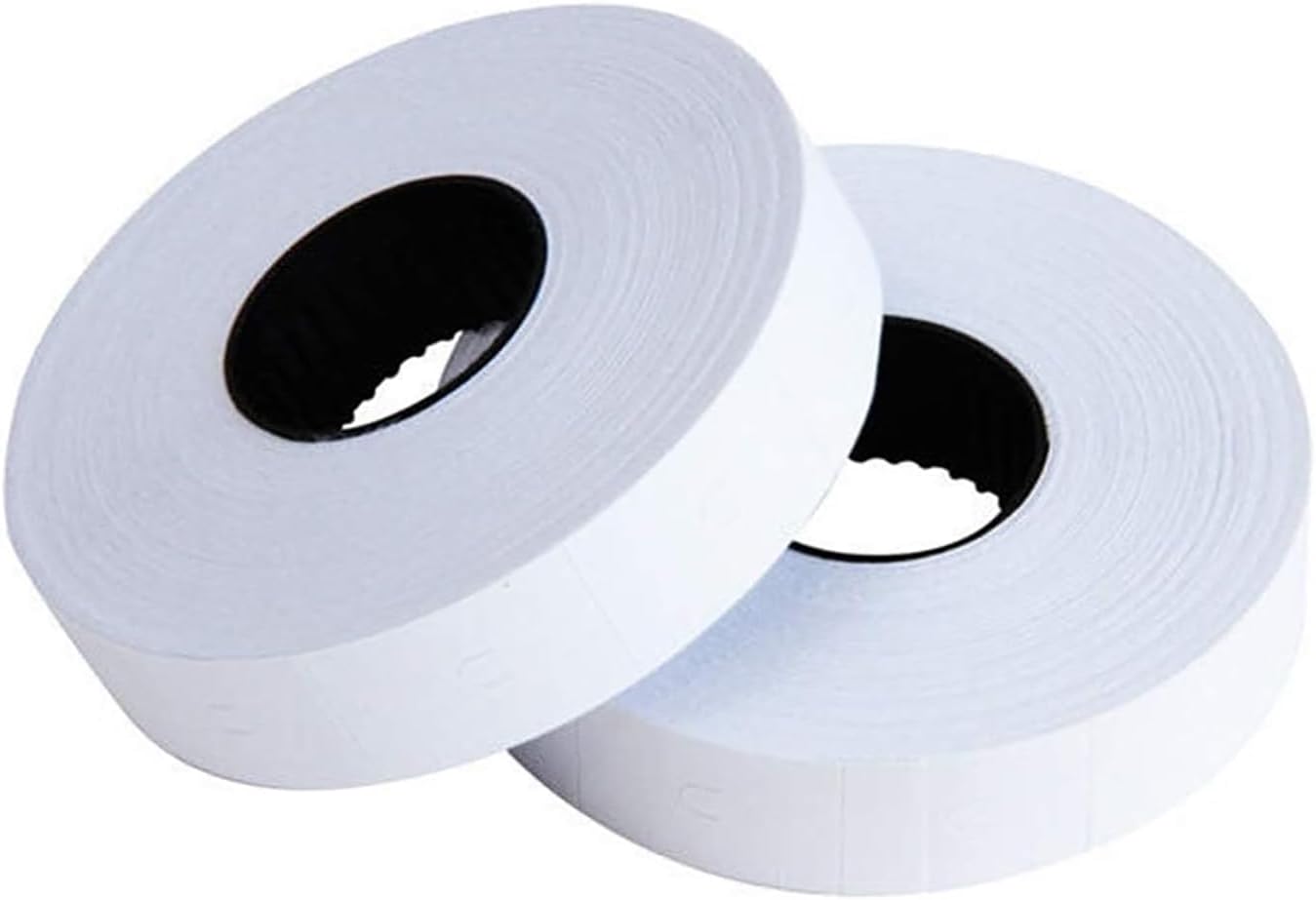 2 Line Price Labels - 40 Rolls of Pricing Labels (16,000 Blank Tags) with 5 Ink Rolls - Compatible with MX-6600, MX-6602, YH-689 (Gun Not Included)