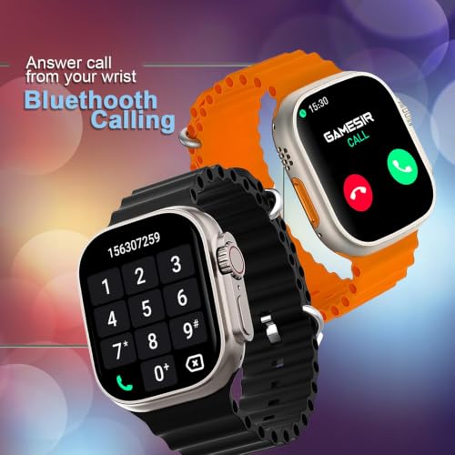 Image of 1.83 inch AMOLED Bluetooth Calling Smartwatch with 100+ Sports Modes, IP67 Water Resistance & Ocean Band (Orange)