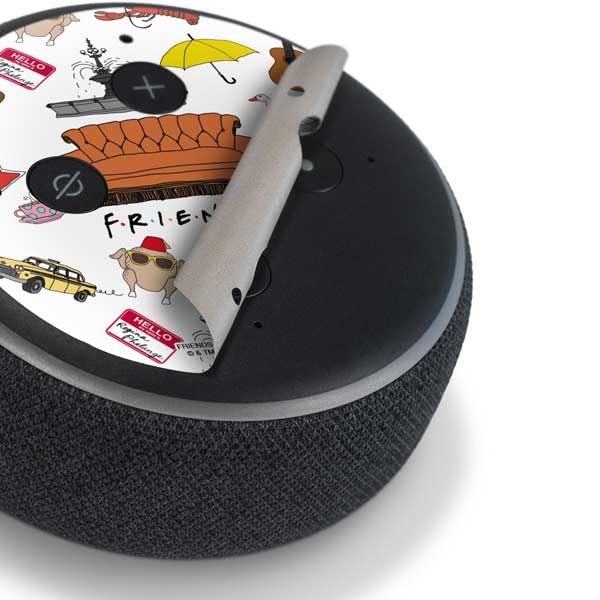 Skinit Decal Audio Skin Compatible with Amazon Echo Dot 3 - Officially Licensed Warner Bros Classic Friends Icons Design