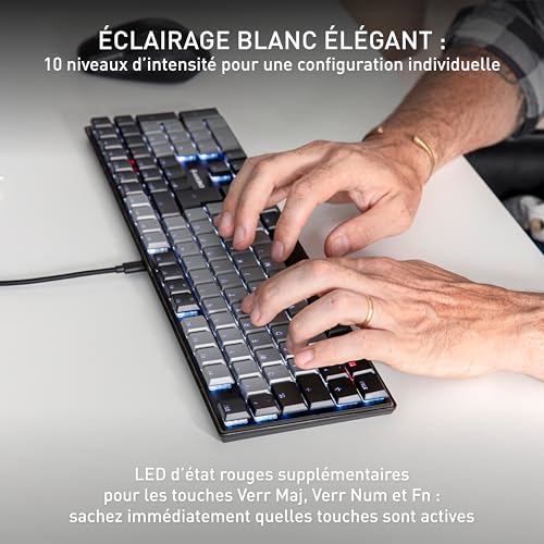 Clavier Profil Bas CHERRY KC 500 MX LP Switch Ivory - 5