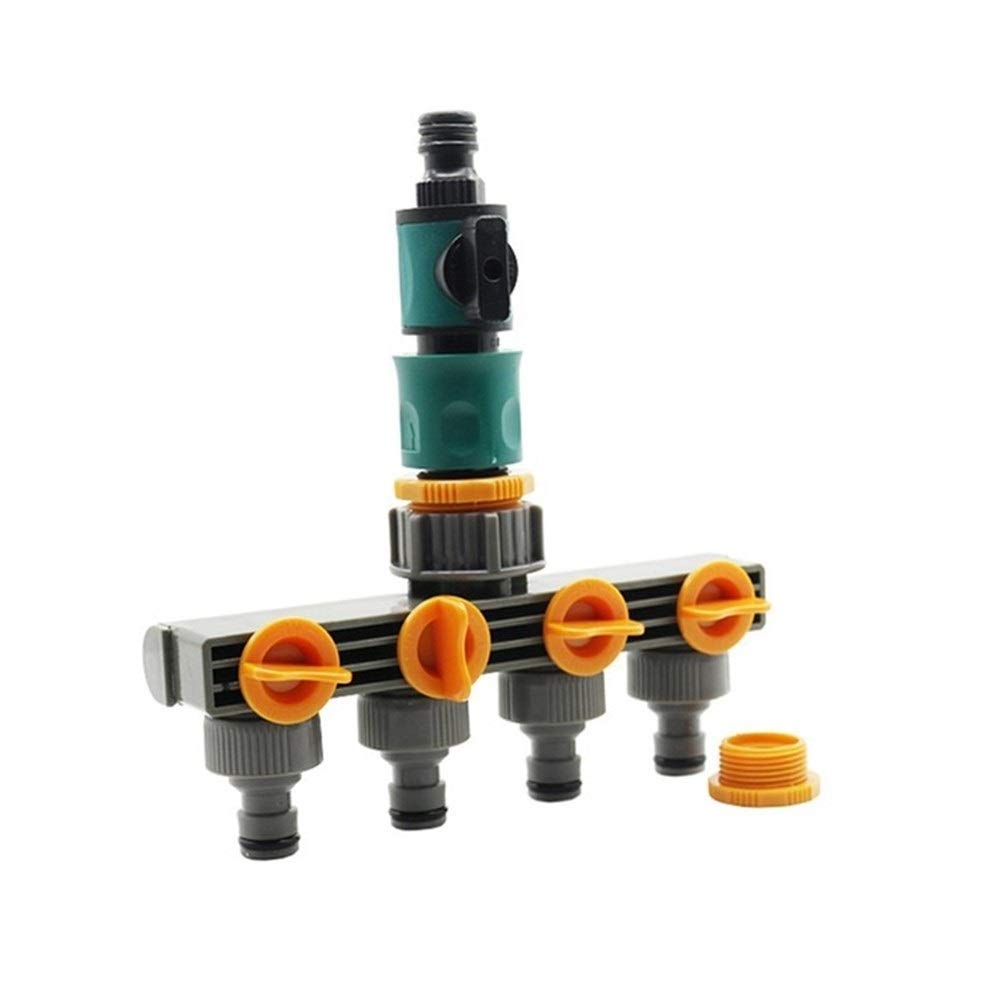 Cbkrgfpdou Grey Pvc 4-Way Hose Splitter