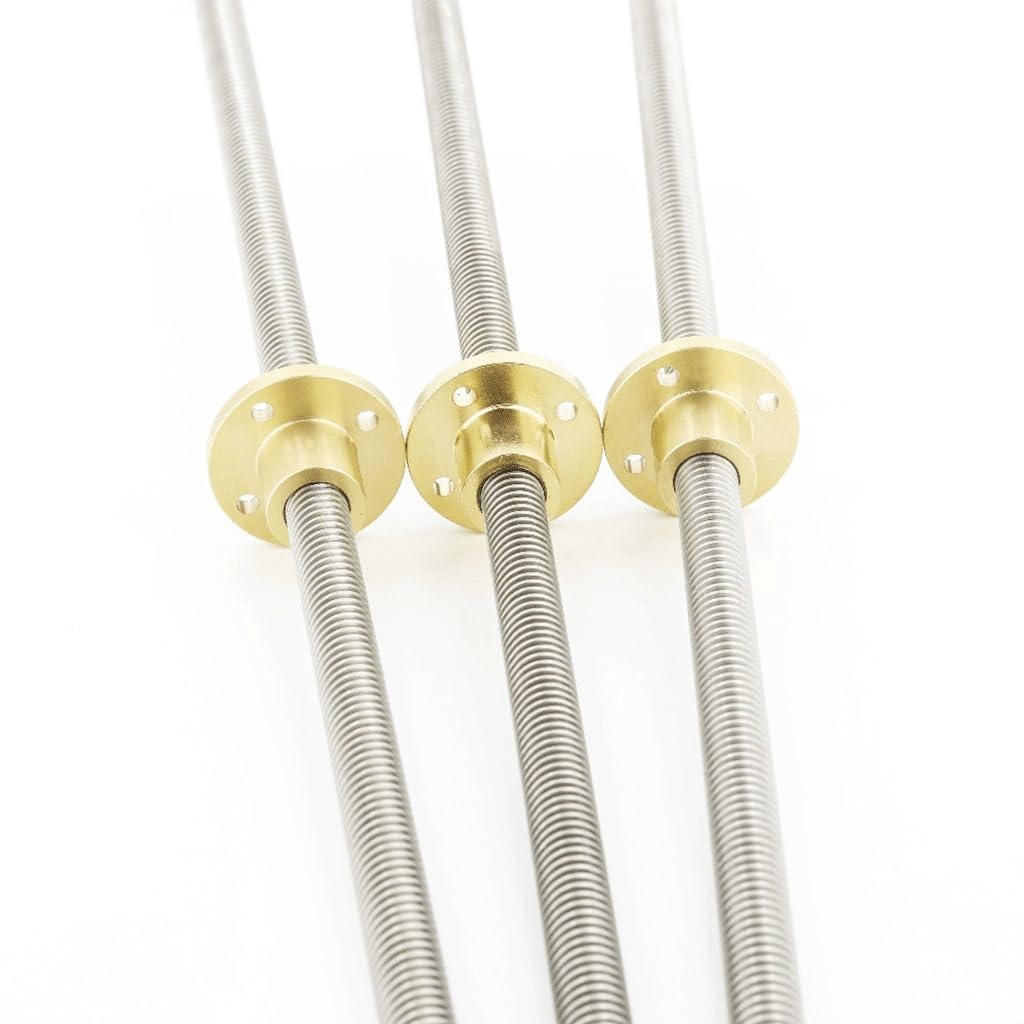 Tornillo T10 420mm 304 SUS 10mm/12mm varilla de impresora con tuerca de latón(P=2mmxL=12mm)