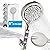 CyberWater 6 Inch Filtered Shower Head with Handheld Brushed Nickel, 6 Modes Showerheads with Stainless Steel Hose and Bracket, Hard Water Filter Mineral Beads to Remove Chlorine and Harmful Substance
