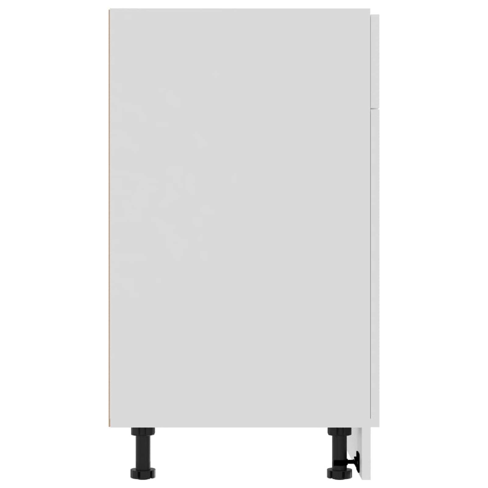 BaraSh Schubunterschrank Weiß 80x46x81,5 cm Holzwerkstoff KüChenunterschrank Unterschrank KüChe SpüLenschrank SpüLenunterschrank