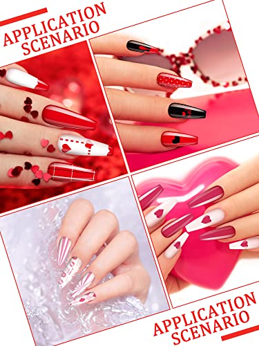 288 Pcs 12 Pack Valentine's Day Press On Nails Red Heart Flower Fake Nails Square Glue On Nails Full Cover Love False Nails Plastic Artificial Nail Decoration For Women Girls Diy Nail (Lovely Pattern)288 Pcs 12 Pack Valentine's Day Press On Nails Red Heart Flower Fake Nails Square Glue On Nails Full Cover Love False Nails Plastic Artificial Nail Decoration For Nail Diy (Vivid Pattern) #TOP26