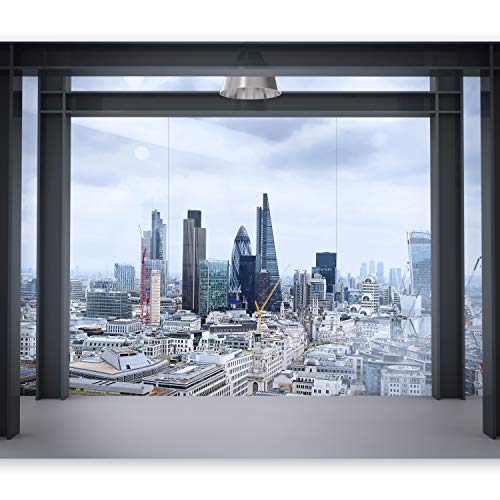 Image of Wallpaper - Wall Mural 350x256 cm Non-Woven Premium Art Print Fleece Wall Mural Decoration Poster Picture Design Modern City London Panorama d-B-0033-a-a