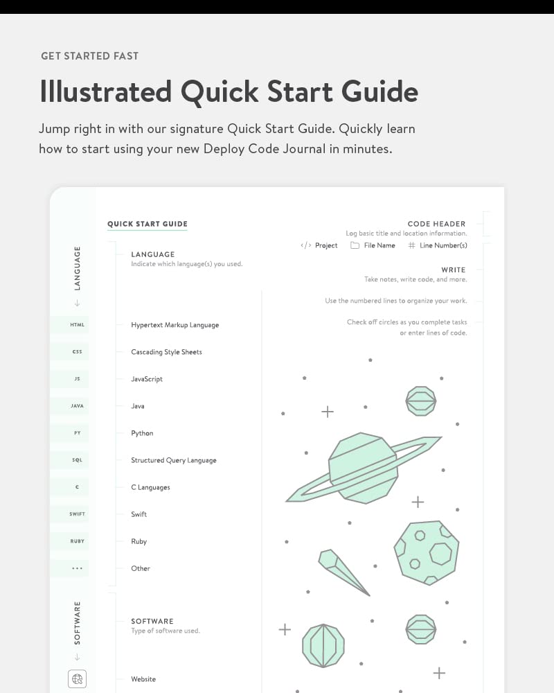 Amazon.com : Deploy Code Journal: Clothbound Hardcover Guided Coding  Journal (Flagship, 5.4 x 7.7", Black, 192 pages) : Office Products
