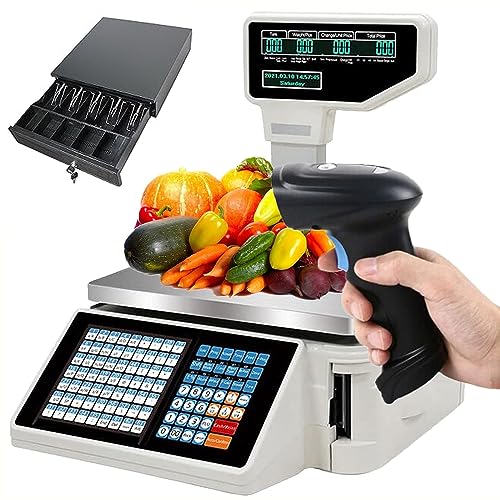 Báscula Digital Comercial con Impresora Térmica y Caja miniatura 1