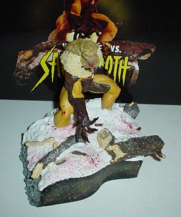 Statue Sabretooth Diorama : figurine de collection haute précision pour amateurs de comics