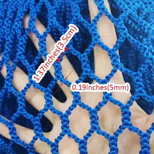 Filet d'escalade bleu 2x5m double couche de sécurité pour cabane - 2