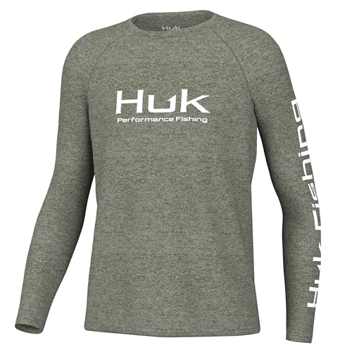 Image of HUK Kids Pursuit Pattern Long Sleeve Shirt, Fishing Shirt for Kids