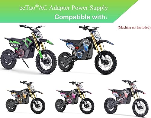 eeTao 3-Prong 42V AC/DC Adapter Charger Compatible with MotoTec Pro MT-Dirt-Pro MT-1000W-Pro 36V 10Ah 13Ah 36VDC Lithium Li-ion Battery 1000W Electric Dirt Bike 43.2V 1.5A 42VDC Power Supply Cord - Thumbnail 2