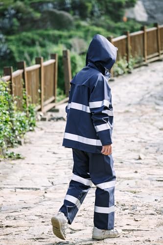 RainRider Rain Suits for Men Women Waterproof Reflective Rain Coat and Bib Pants for Safety Heavy Duty Rain Gear Fishing3