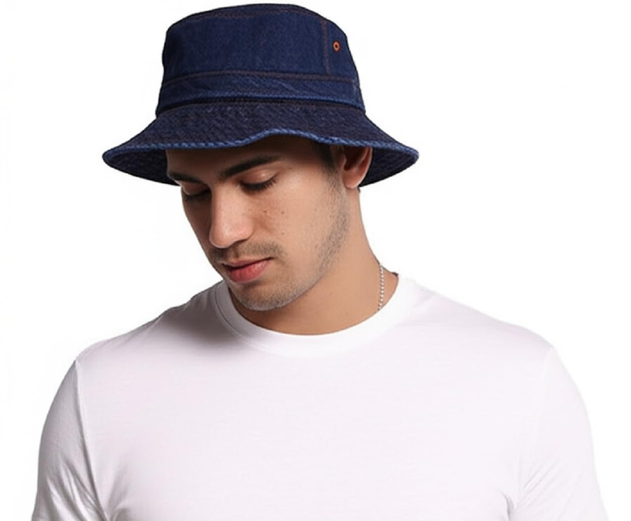 Buy Zacharias Men's Denim Fishermen Bucket Hat dh-03 (Blue_Free