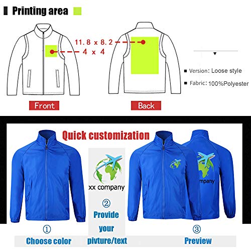 YOWESHOP Long Sleeve Shirts Windbreaker Customize Your Logo Workwear Jackets for Outdoor Team Work Uniform Unisex2