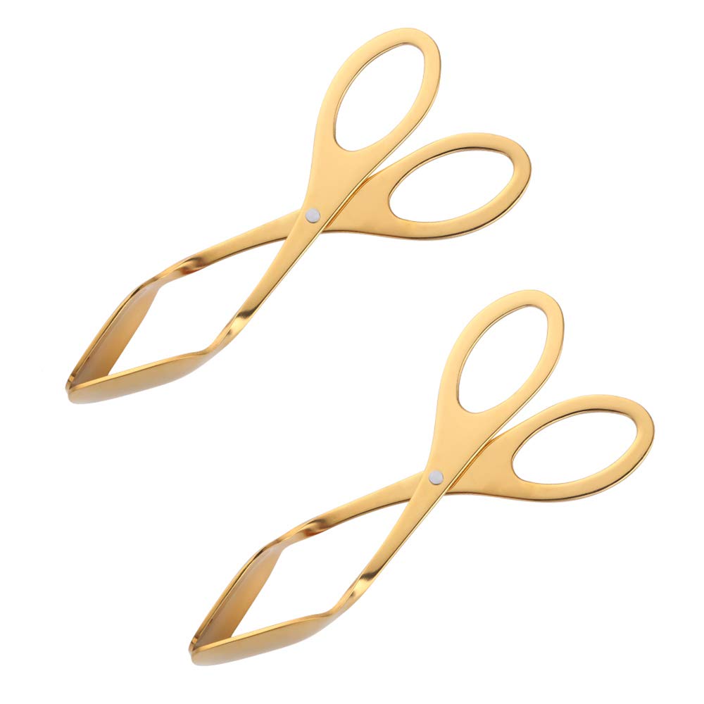 Buyer Star Bread Tongs, Stainless Steel Kitchen Serving Barbecue Tongs for Pasta BBQ Meat Appetizers Pastries Steak Cooking Tool