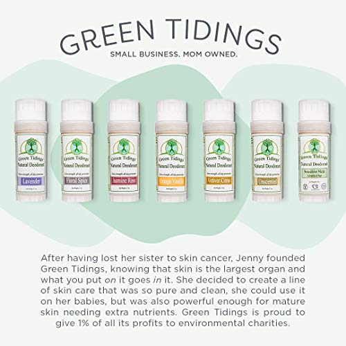 Green Tidings Natural & Unscented Deodorant | 1Oz 1 | Pack Vegan, Organic Deodorant For Men And Women, Fragrance Free & Aluminum Free Deodorant, Underarm Antiperspirant #TOP5
