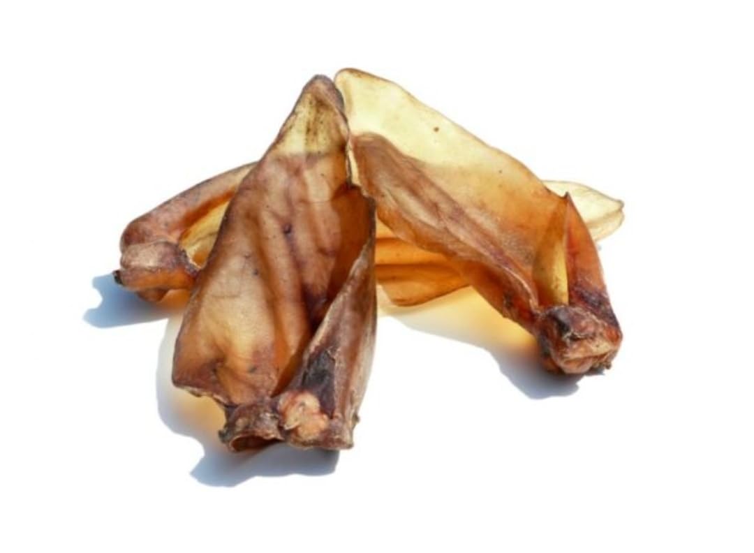 Orecchie di Bovino Essiccate, CONFEZIONE SCORTA DA 24 UNITÀ Snack Naturale di Manzo per Cani, adatto dieta Barf