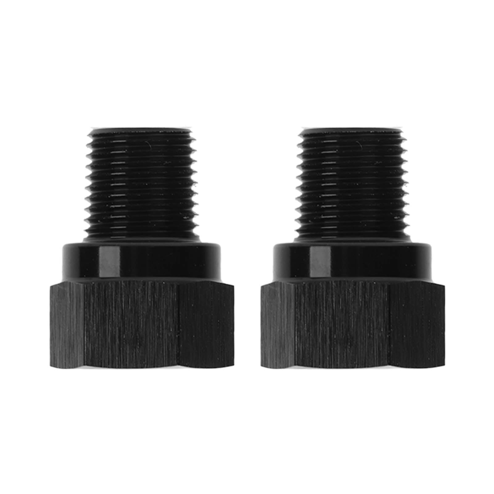 Aramox 2 Piece Oil Pressure Gauge Adapter Set, 1/8 NPT Male to M10x1 Female Thread, Aluminum Alloy for Engine Diagnostics