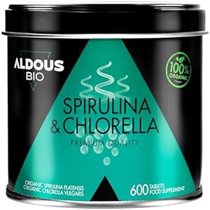 Biologische Spirulina Chlorella voor 3 Maanden | 600 Tabletten van 500mg | DETOX – Veganistisch Eiwit – Geen Additieven | Biologisch Certificaat | Geproduceerd in Europa