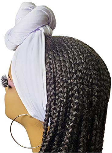Stretch Head Wrap Scarf Head Wrap for women Turban Wrap Stretch Jersey Long Turban Head Wrap Tie 4Set3