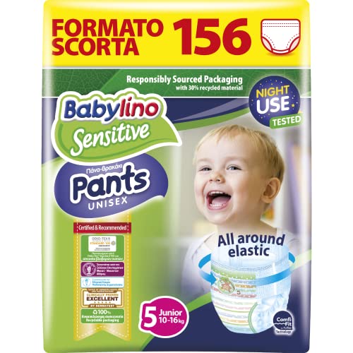 Babylino Sensitive Pants Junior 156 - Pañales (talla 5, 10-16 kg)