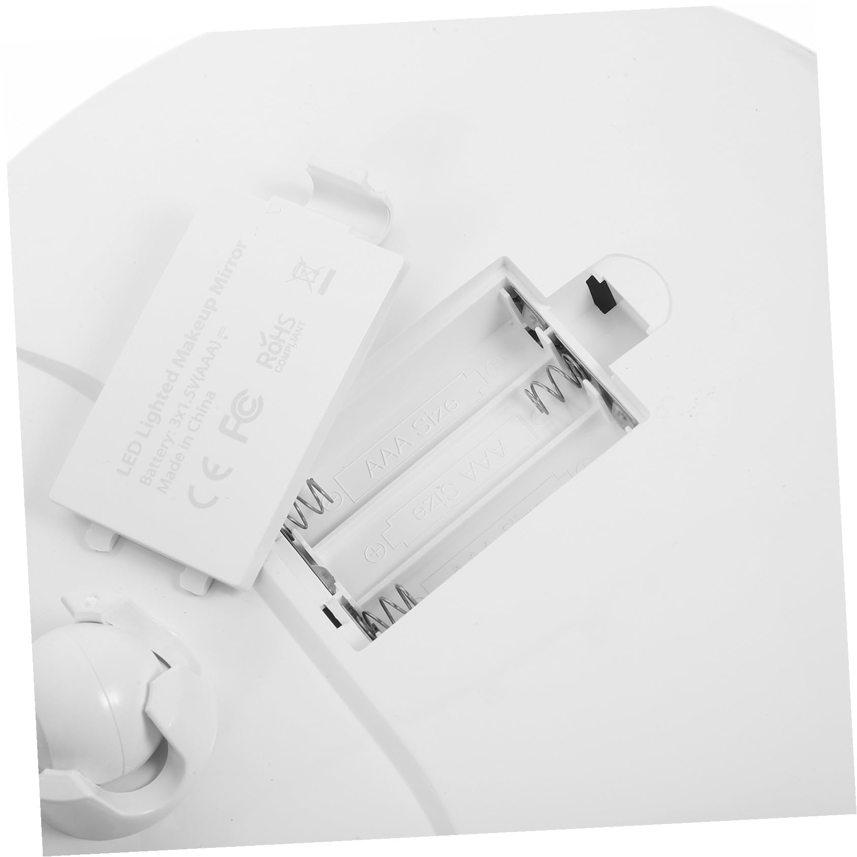 Espejo De Maquillaje Led Giratorio 1 Unidad 10x Aumento Ventosa para Uso Personal En Tocador Luz Integrada