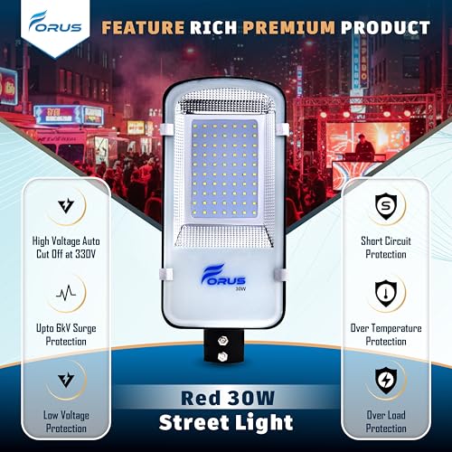 Image of Forus 30W Red Street Light Outdoor LED IP66 Waterproof Decorative Focus Lamp for Road Garden Events Security Terrace Landscape Pathway Building Festival Stage Party Celebration Lighting - 1 Pc